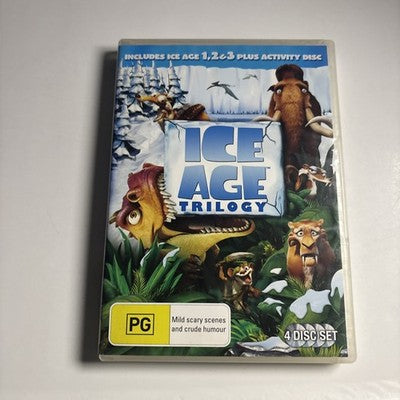 Ice Age Trilogy 1 2 3 Plus Activity Disc DVD Region 4