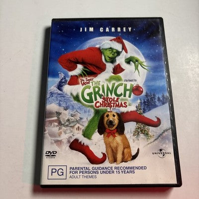 Dr Suess How The Grinch Stole Christmas (DVD, 2000) Jim Carrey Region 4,2