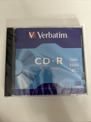 Verbatim CD-R 700 MB 80 min Blank CD Media NEW Sealed