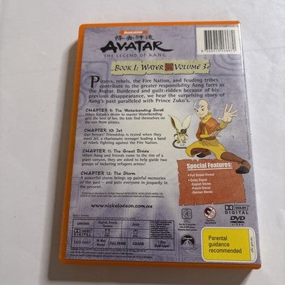 Avatar - The Last Airbender - Water : Book 1 : Vol 3 (DVD, 2005) Region 4