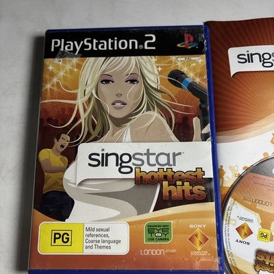 SingStar Hottest Hits Sony Playstation 2 PS2 Manual PAL