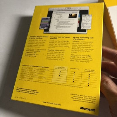 Microsoft Office Mac 2008 DVD-ROM