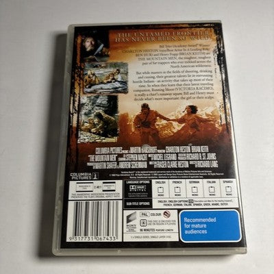 The Mountain Men (DVD, 1980) Charlton Heston, Brian Keith Region 4