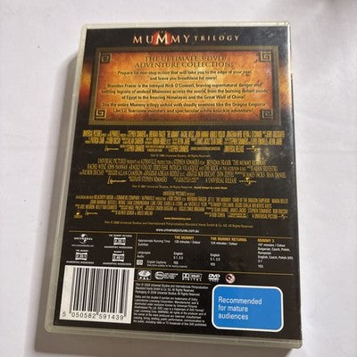 The Mummy Trilogy (DVD, 2008, 3-Disc) Brendan Fraser Region 4,2