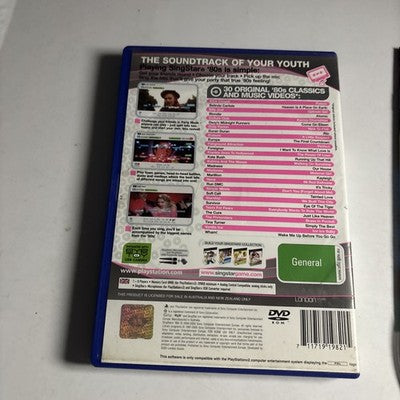 SingStar 80s (Sony PlayStation 2, 2005) PS2 Manual PAL