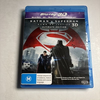 Batman V Superman - Dawn of Justice 3D (Blu-ray 3D, 2015) Region B