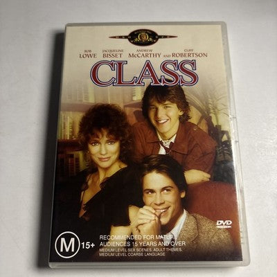 Class (DVD, 1983) Rob Lowe, Jacqueline Bisset, Andrew McCarthy Region 4