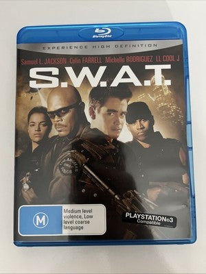 SWAT (Blu-ray, 2003) Colin Farrell, Jeremy Renner, Samuel L. Jackson Region B