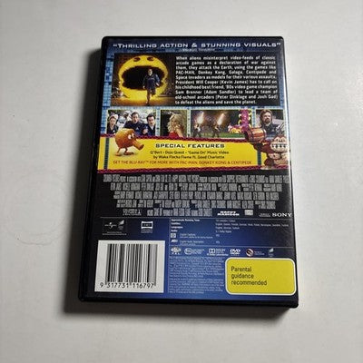 Pixels (DVD, 2015) Adam Sandler Region 4,2