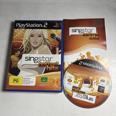 SingStar Hottest Hits Sony Playstation 2 PS2 Manual PAL