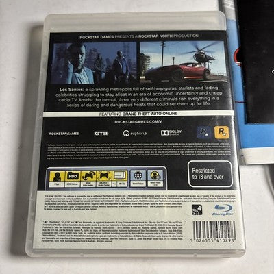 Grand Theft Auto V (PlayStation 3, PS3 2013) Manual MAP