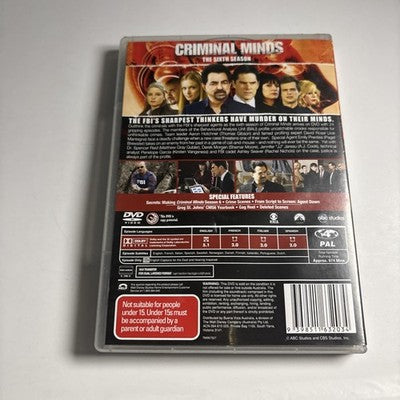 Criminal Minds : Season 6 (DVD, 2010) Region 4