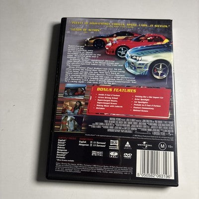 2 Fast 2 Furious (DVD, 2003) Paul Walker Region 4,2 NEW