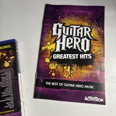 Guitar Hero Greatest Hits Sony Playstation 2 PS2 Manual PAL