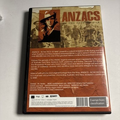 Anzacs In The Face of War (DVD, 2010) John Stanton  Region 4 NEW