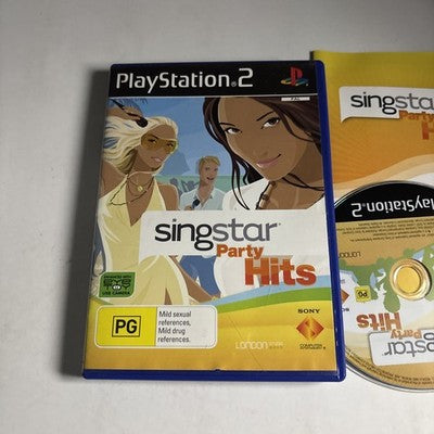 SingStar Party Hits Sony Playstation 2 PS2 Manual PAL