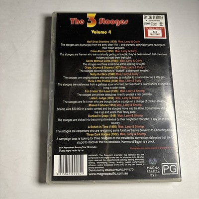 The Three Stooges : Vol 4 (DVD, 1936) Region 4