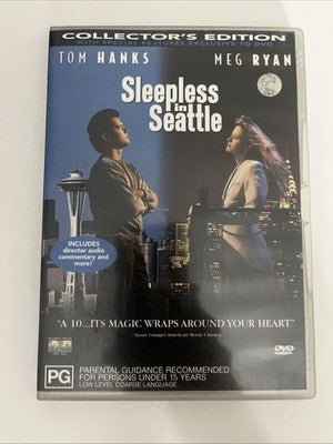 Sleepless in Seattle (DVD, 1993) Tom Hanks, Bill Pullman, Meg Ryan Region 4