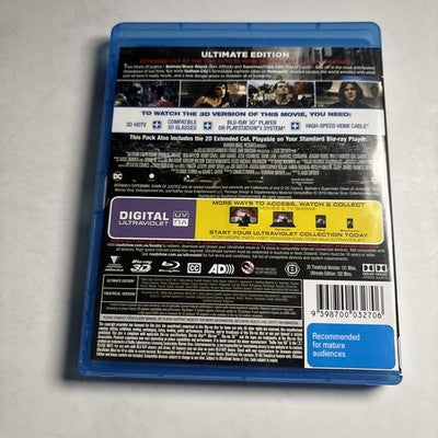 Batman V Superman - Dawn of Justice 3D (Blu-ray 3D, 2015) Region B