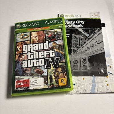 Grand Theft Auto IV - Xbox 360 Game in Case w/ Manual & Map PAL