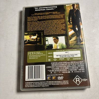 Fight Club (DVD, 1999) Brad Pitt, Edward Norton Region 4