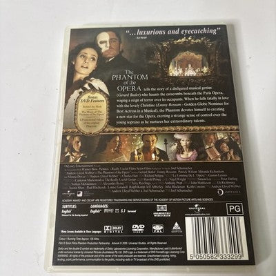 The Phantom of the Opera (DVD, 2004) Gerard Butler Region 4