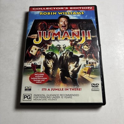 Jumanji (DVD, 1995) Robin Williams Region 4