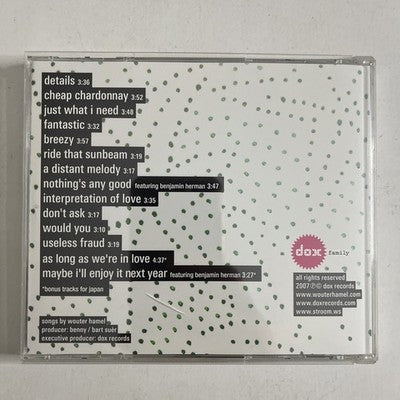 Wouter Hamel – Hamel (CD, 2007) Japan Bonus Track BSCJ-30105