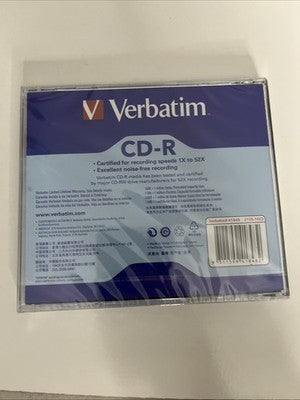 Verbatim CD-R 700 MB 80 min Blank CD Media NEW Sealed