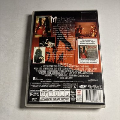 Bram Stoker's Dracula (DVD, 1992) Keanu Reeves, Winona Ryder Region 4