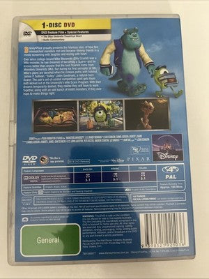 Monsters University (DVD, 2013) Disney Pixar Region 4