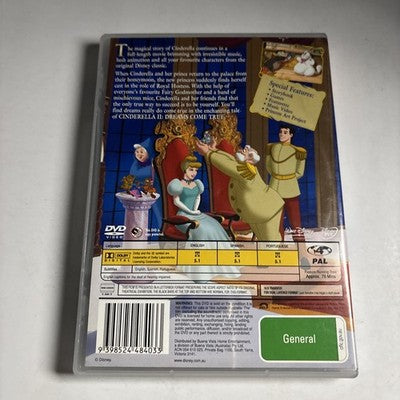 Cinderella II - Dreams Come True (DVD, 2002) Disney Region 4