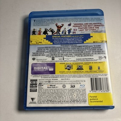 The Lego Movie 3D (Blu-ray 3D + 2D, 2014, 2-Disc) Region B