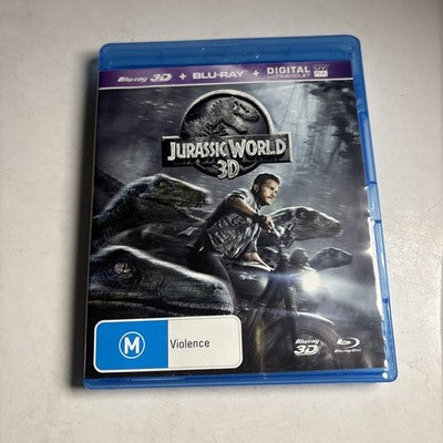 Jurassic World 3D (Blu-ray 3D, 2015) Chris Pratt, Omar Sy Region B