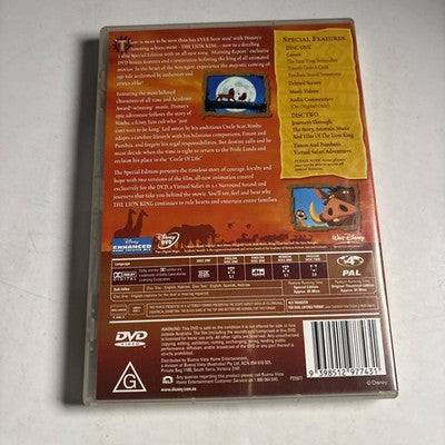 The Lion King - Special Edition (DVD, 1994, 2-Disc) Region 4