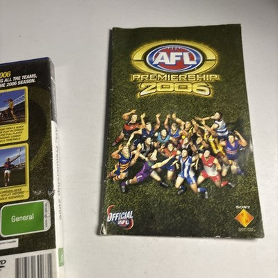 AFL Premiership 2006 PS2 Sony Playstation 2 PAL Manual