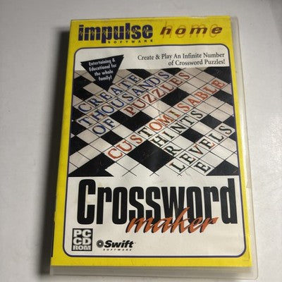 Crossword Maker PC CDROM Windows 95, 98