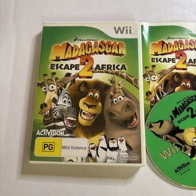 Madagascar Escape 2 Africa Nintendo Wii Compete With Manual - PAL
