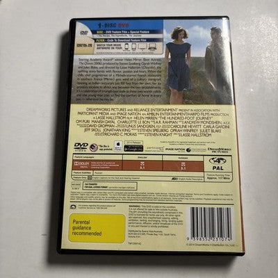 The Hundred-Foot Journey (DVD, 2014) Helen Mirren, Michel Blanc Region 4