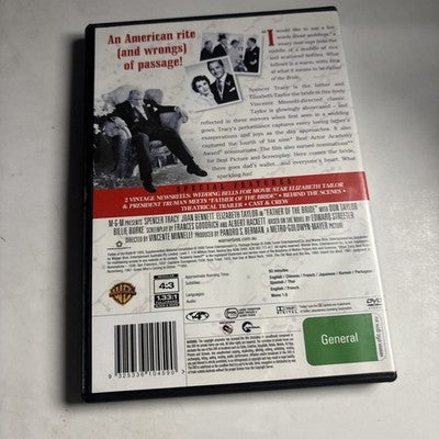 Father of the Bride (DVD, 1950) Spencer Tracy, Elizabeth Taylor Region 4 NEW