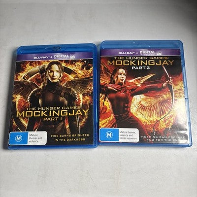 The Hunger Games - Mockingjay : Part 1 & 2 (Blu-ray, 2015) Region B