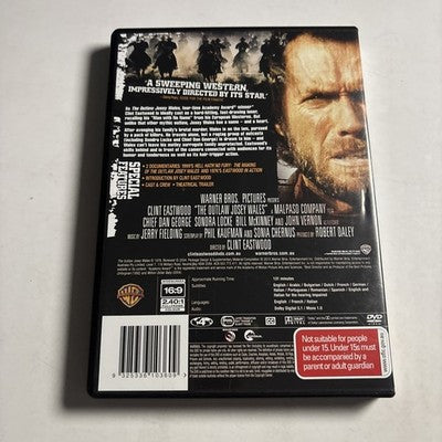The Outlaw Josey Wales (DVD, 1976) Clint Eastwood, Sondra Locke Region 4