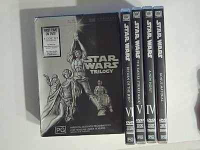Star Wars IV, V, VI Trilogy Collection (DVD, 1977, 4-Disc) Region 4