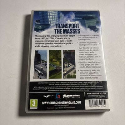 Cities in Motion PC CD-ROM game - Paradox Interactive