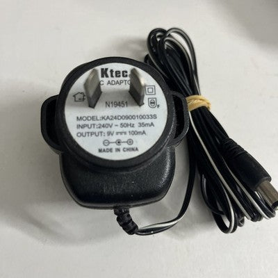 Ktec AC/DC Adaptor KA24D090010033S 9V 100mA Power Supply