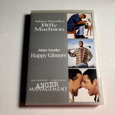 Billy Madison / Happy Gilmore / Anger Management DVD Adam Sandler Region 4