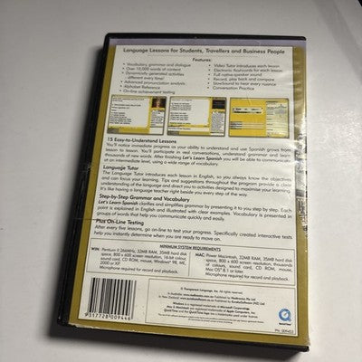 Let's Learn Spanish - Eureka Language PC Mac CD Rom 2000s