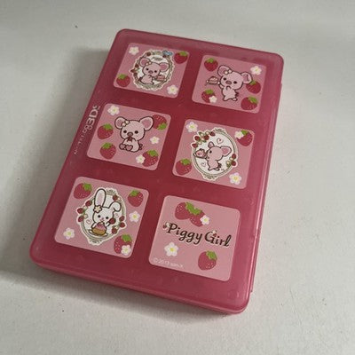 Piggy Girl Pink Nintendo 3DS 12x Cartridge Holder Game Case