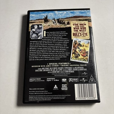 Winchester '73 (DVD, 1950) James Stewart, Shelley Winters Region 4,2