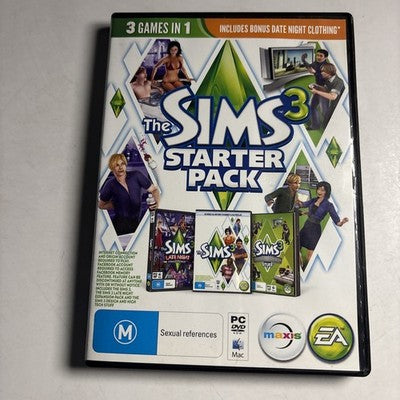 The Sims 3 Starter Pack - 3 Games In 1  PC Mac DVD-ROM